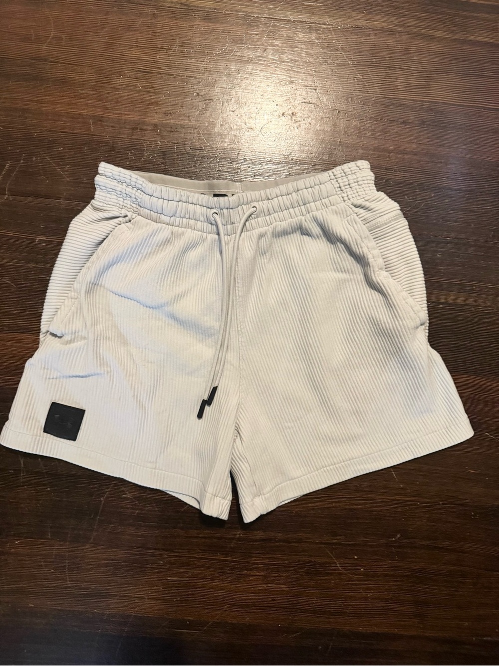 Under Armour Men's Cream Athletic Corduroy Drawstring Shorts